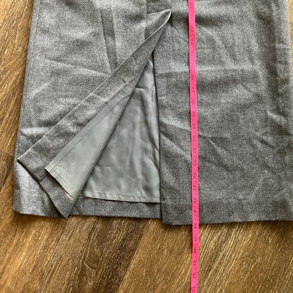 Brooks 346 Gray Pencil Maxi Size 4 Wool Skirt - Picture 8 of 9
